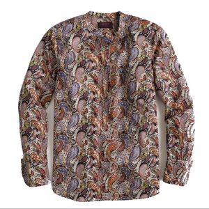 J.Crew Liberty ruffle popover in Eastern Voyage print, sz 10